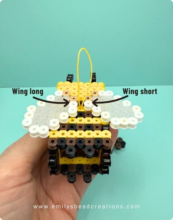 3D Minecraft Bee Perler Bead Pattern - Emily's Bead Creations