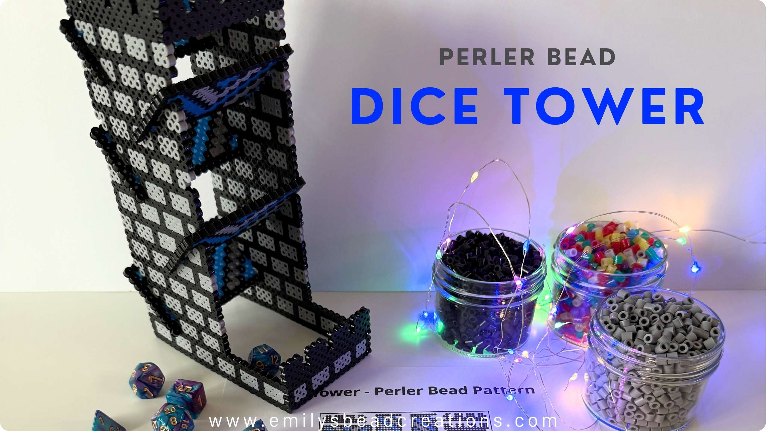 Dice Tower Perler Bead Pattern 🎲